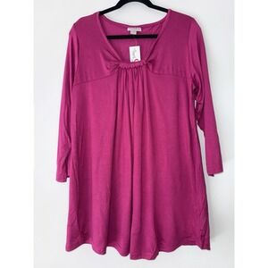 Women's Maternity Top Blouse 3/4 Sleeve Pink Summer Relaxed Casual Sz XL